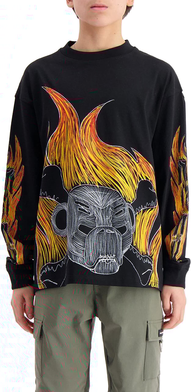Black Bananas Kids Blaze Longsleeve T-shirt Zwart