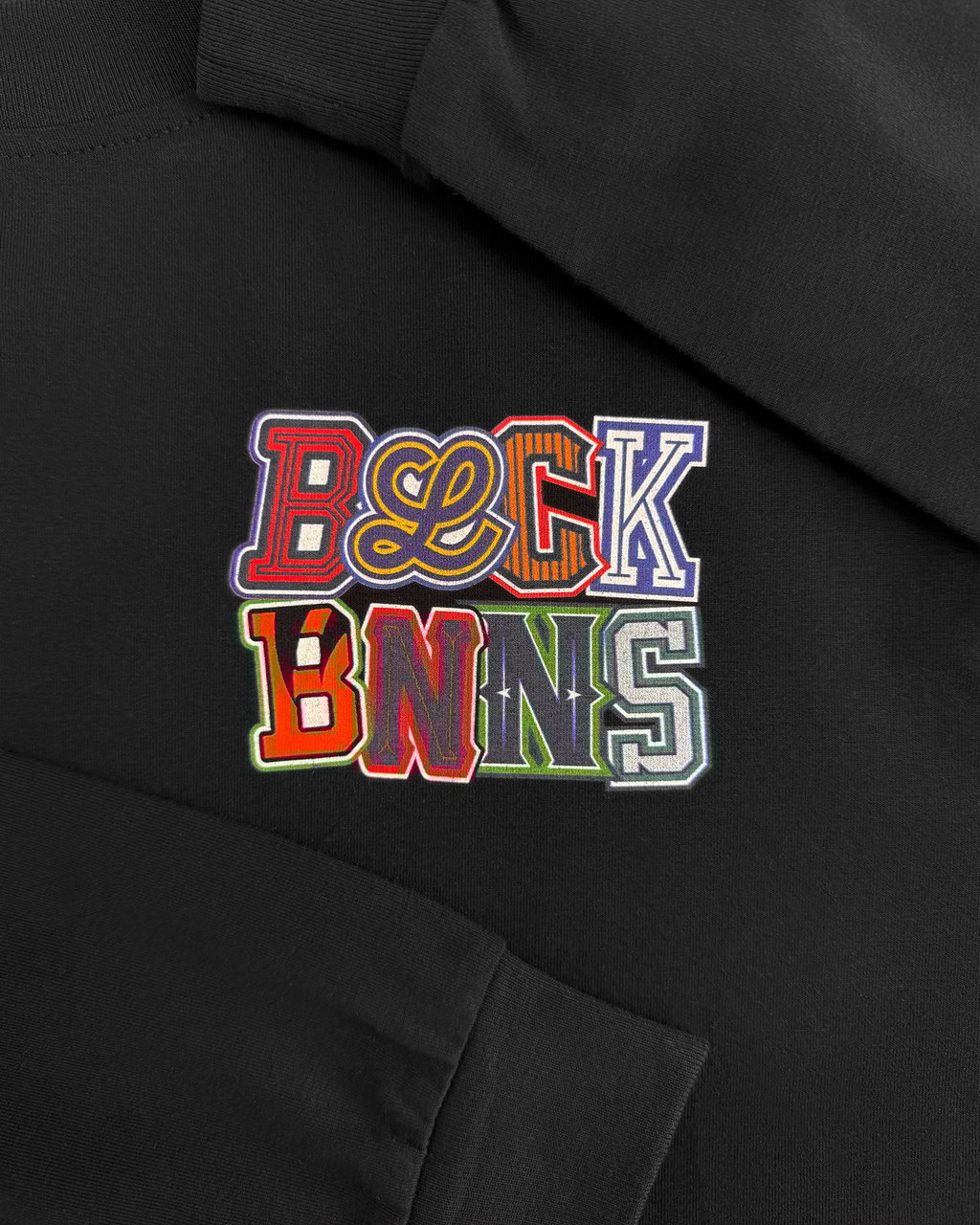 Black Bananas Kids Dribble Longsleeve T-shirt Zwart