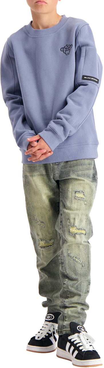 Black Bananas Kids Plate Sweater Blauw