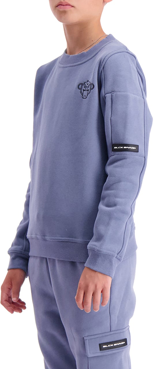 Black Bananas Kids Plate Sweater Blauw