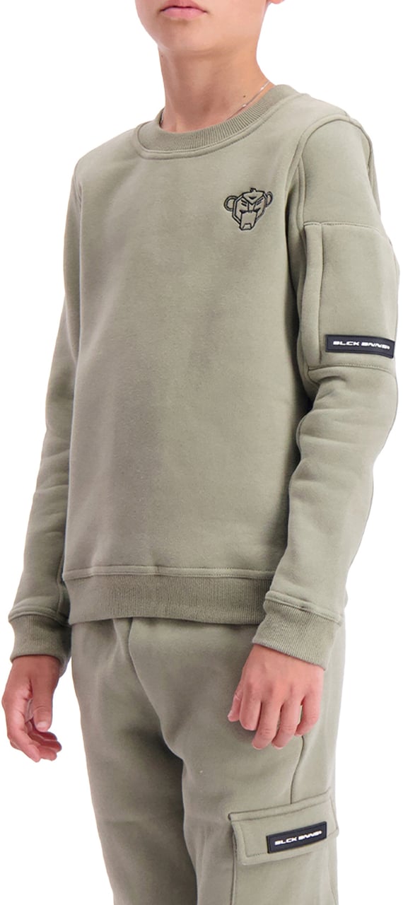 Black Bananas Kids Plate Sweater Groen