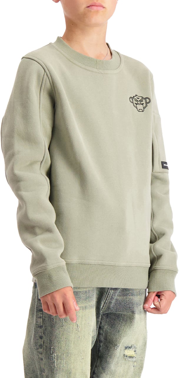 Black Bananas Kids Plate Sweater Groen