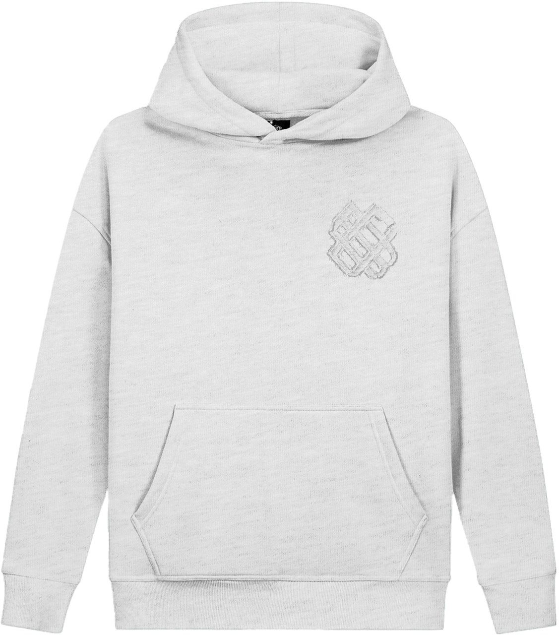 Black Bananas Kids Ripped Monogram Hoodie Grijs