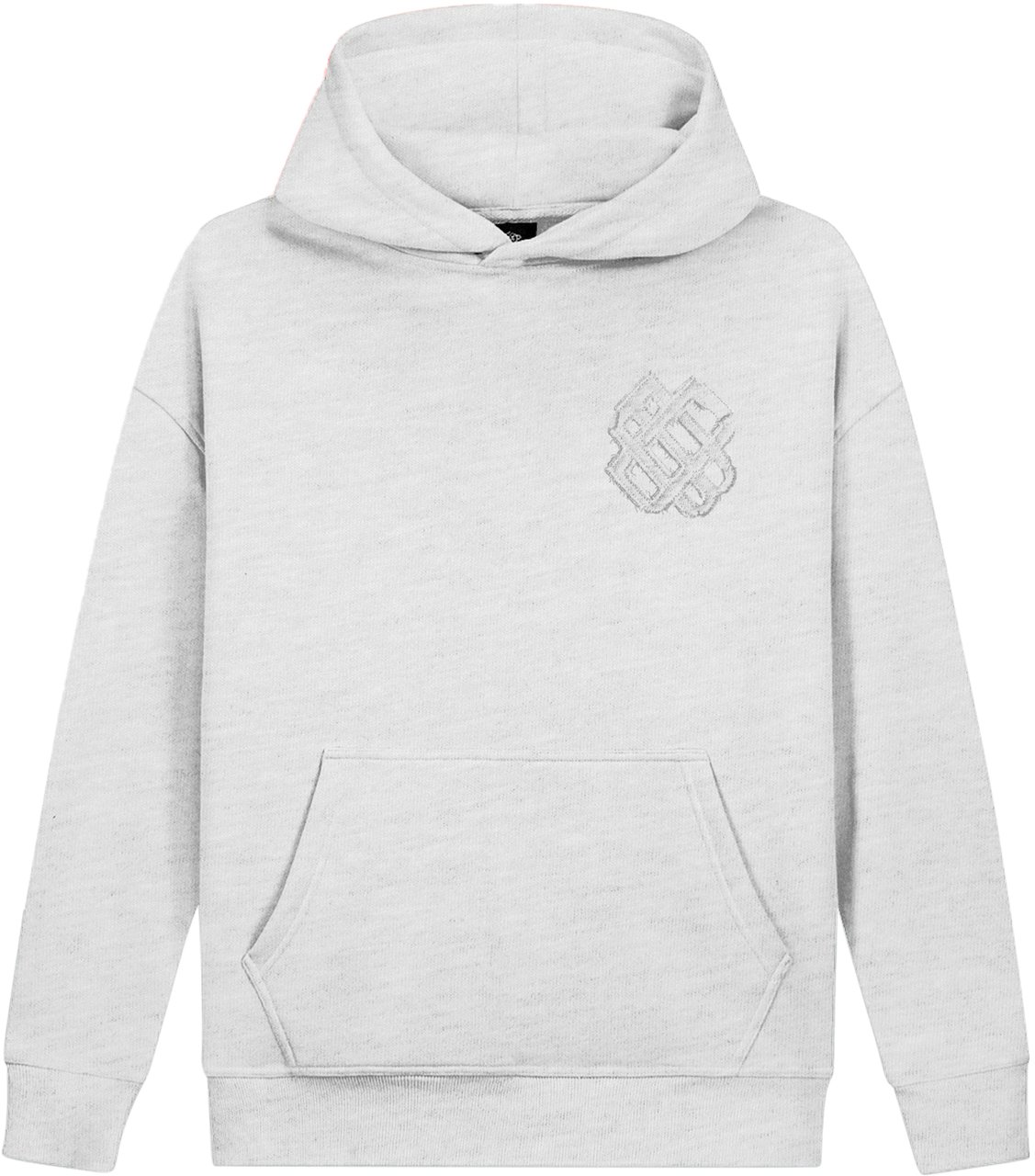 Black Bananas Kids Ripped Monogram Hoodie Grijs