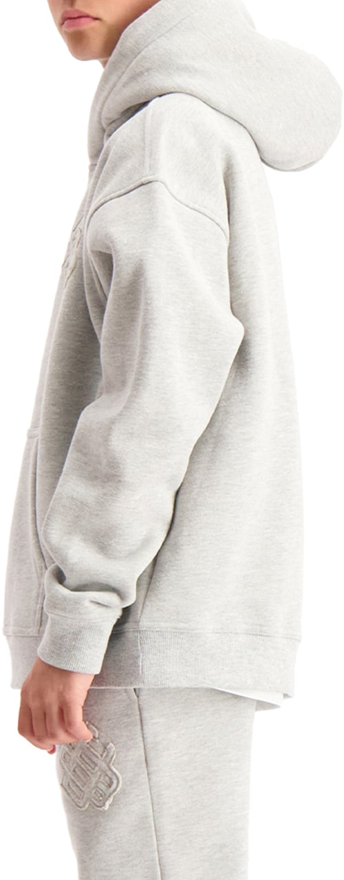 Black Bananas Kids Ripped Monogram Hoodie Grijs