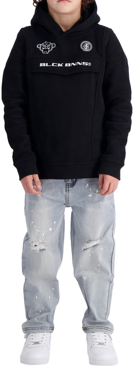 Black Bananas Kids Anorak Hoodie Zwart