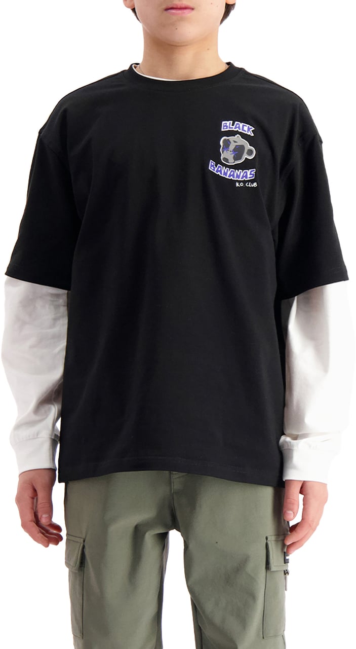 Black Bananas Kids Ko Club T-shirt Zwart