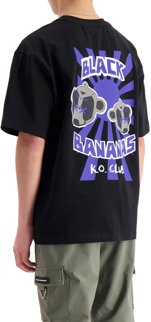 Black Bananas Kids Ko Club T-shirt Zwart