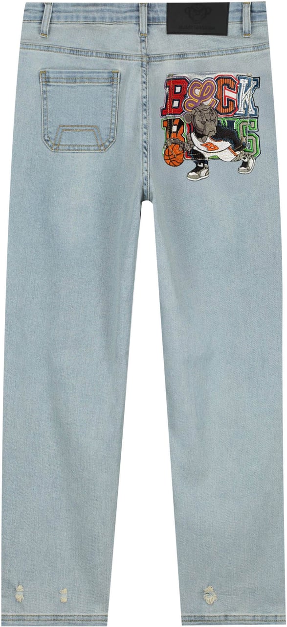 Black Bananas Dribble Straight Broek Blauw