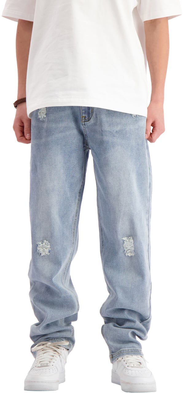 Black Bananas Dribble Straight Broek Blauw