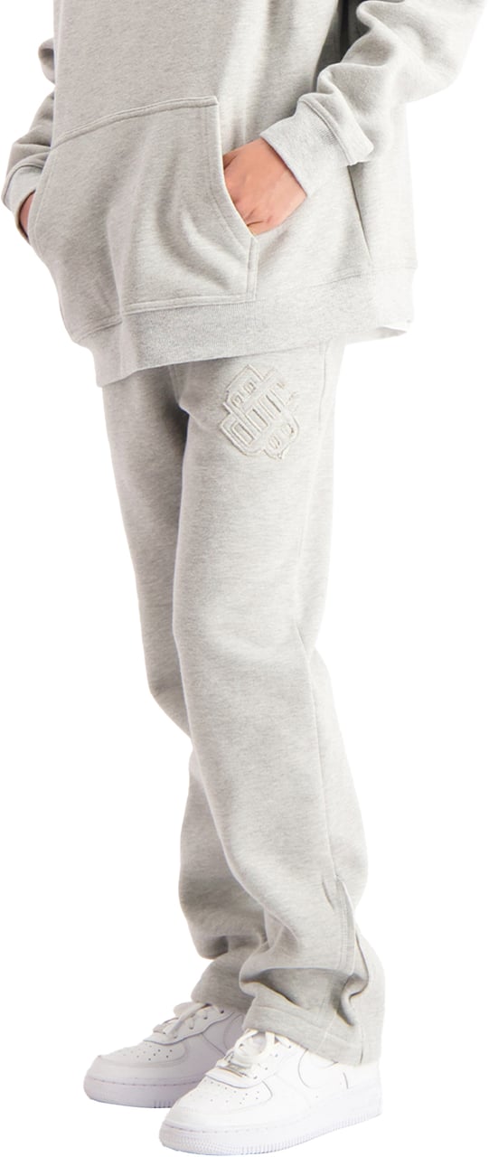 Black Bananas Kids Ripped Monogram Sweatpants Grijs