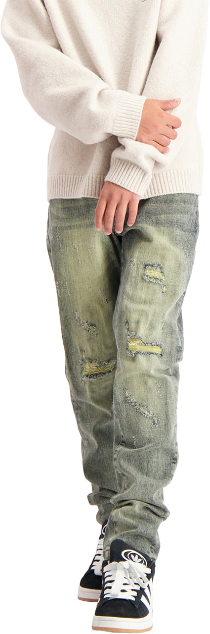 Black Bananas Kids Repaired Denim Blauw