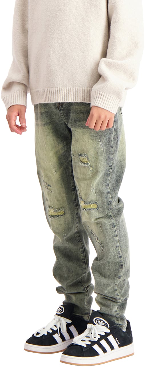 Black Bananas Kids Repaired Denim Blauw
