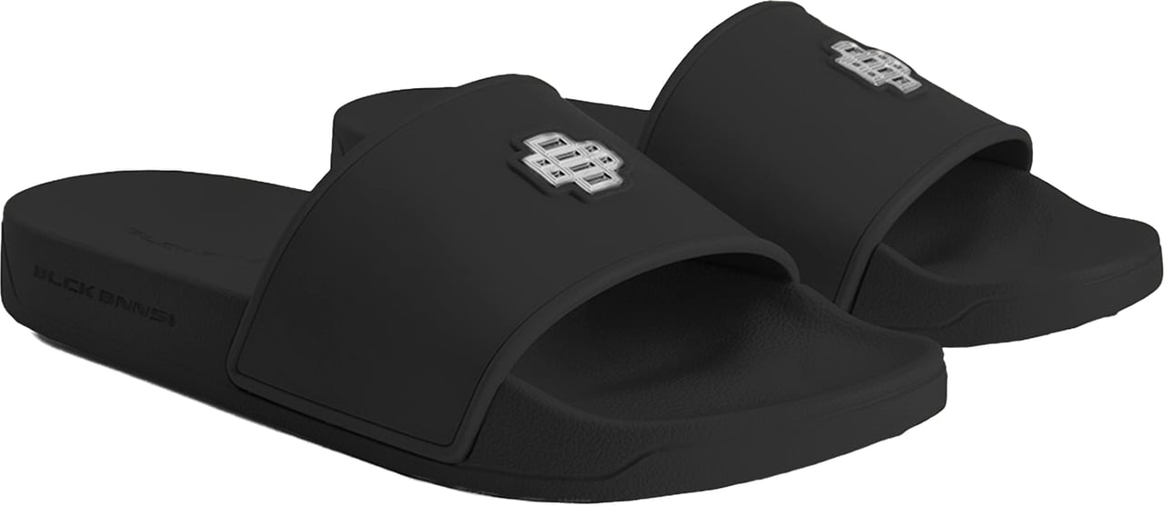 Black Bananas MONOGRAM PLATE SLIDES Zwart