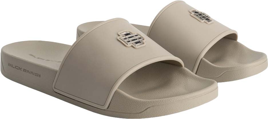 Black Bananas MONOGRAM PLATE SLIDES Beige