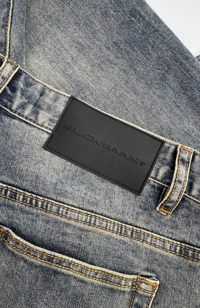 Black Bananas SLIM REPAIRED DENIM Blauw