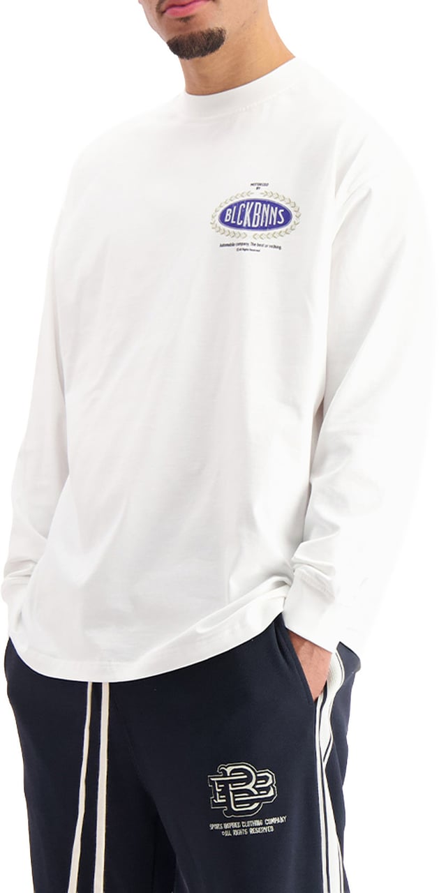 Black Bananas AUTOMOBILE LONGSLEEVE T-SHIRT Wit