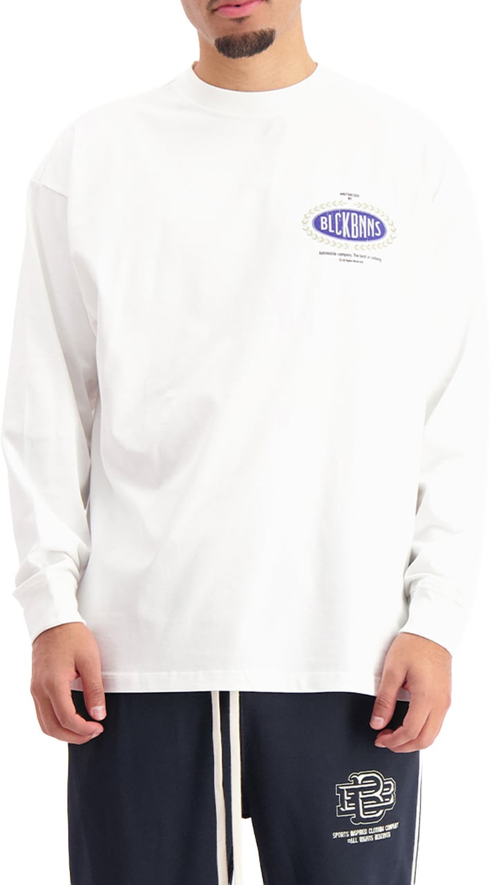Black Bananas AUTOMOBILE LONGSLEEVE T-SHIRT Wit