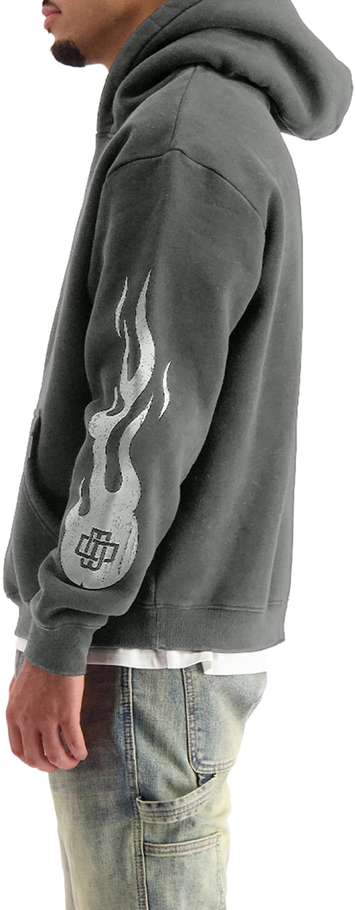 Black Bananas MONO FLAME HOODIE Zwart