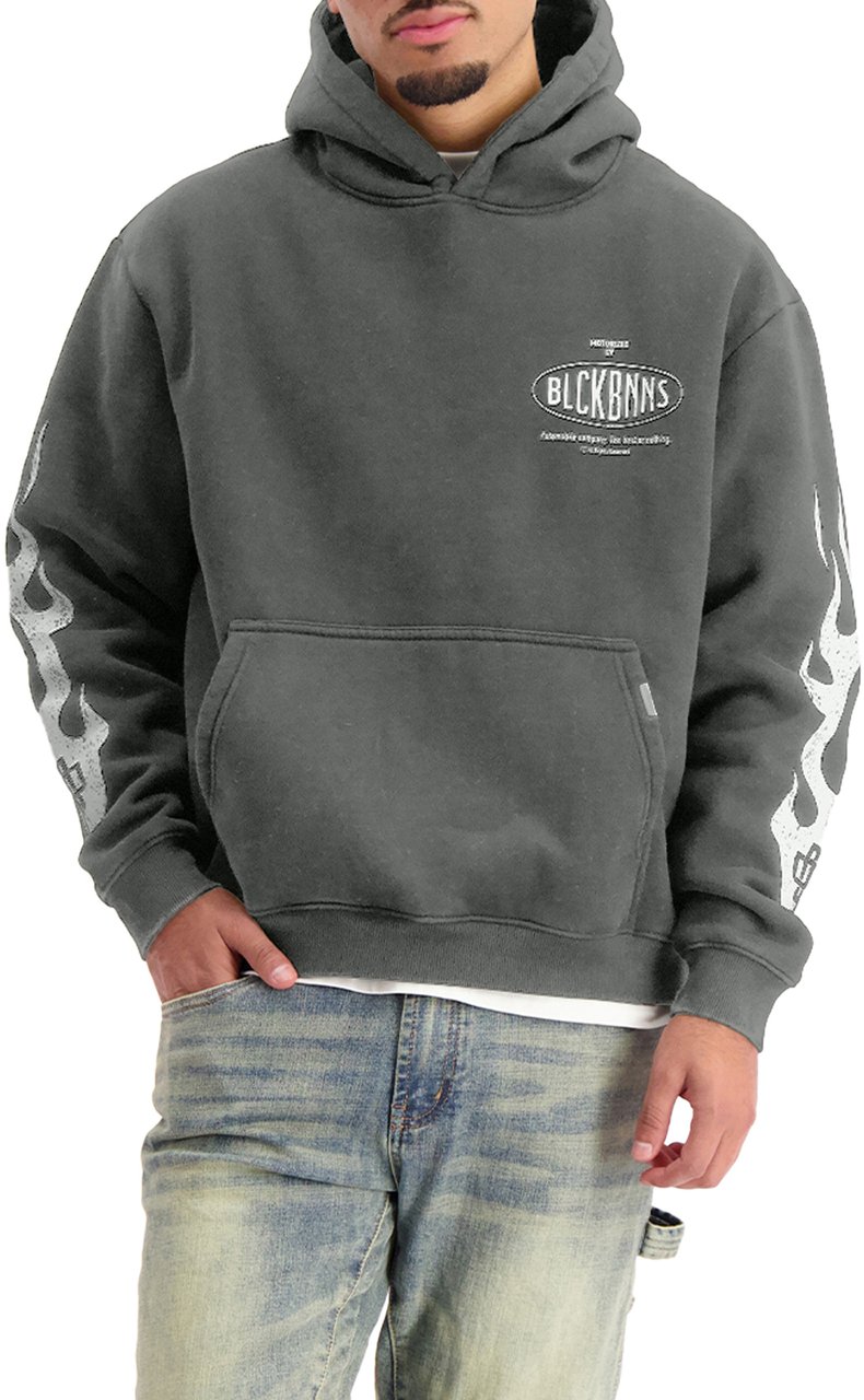 Black Bananas MONO FLAME HOODIE Zwart