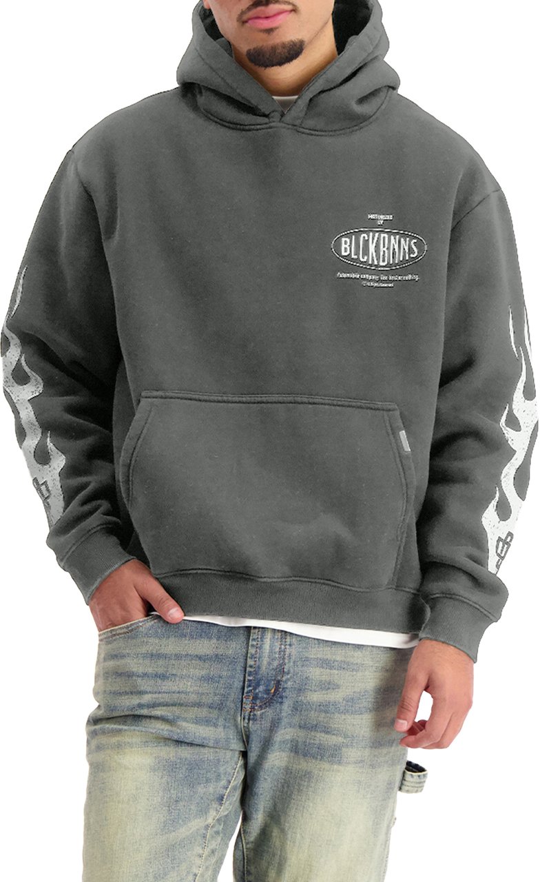 Black Bananas MONO FLAME HOODIE Zwart