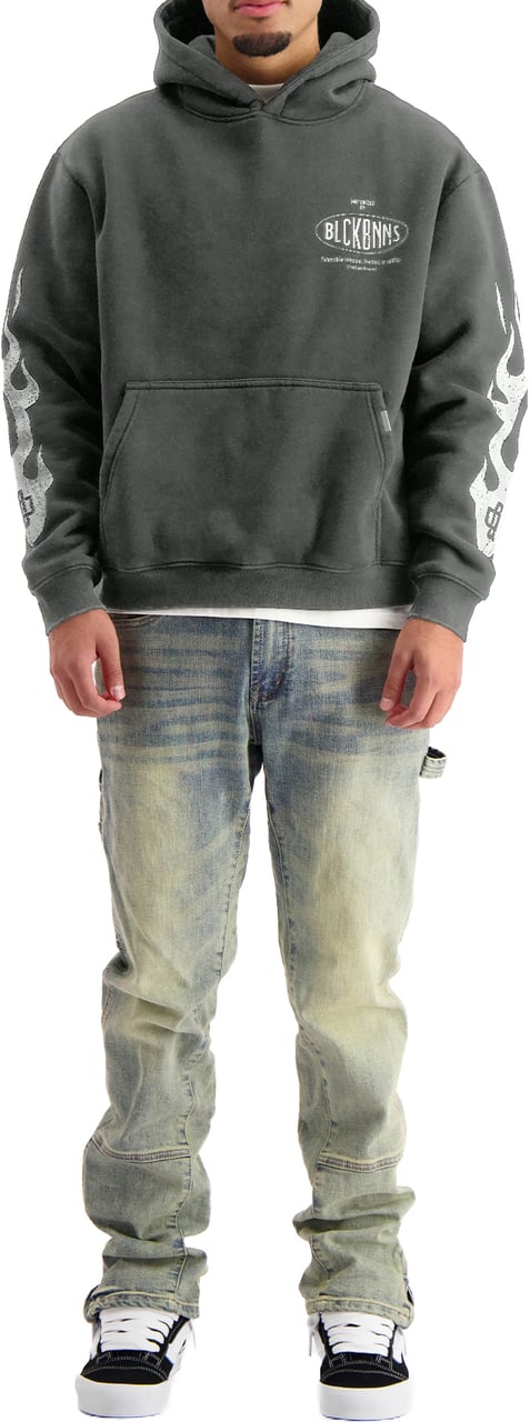 Black Bananas MONO FLAME HOODIE Zwart