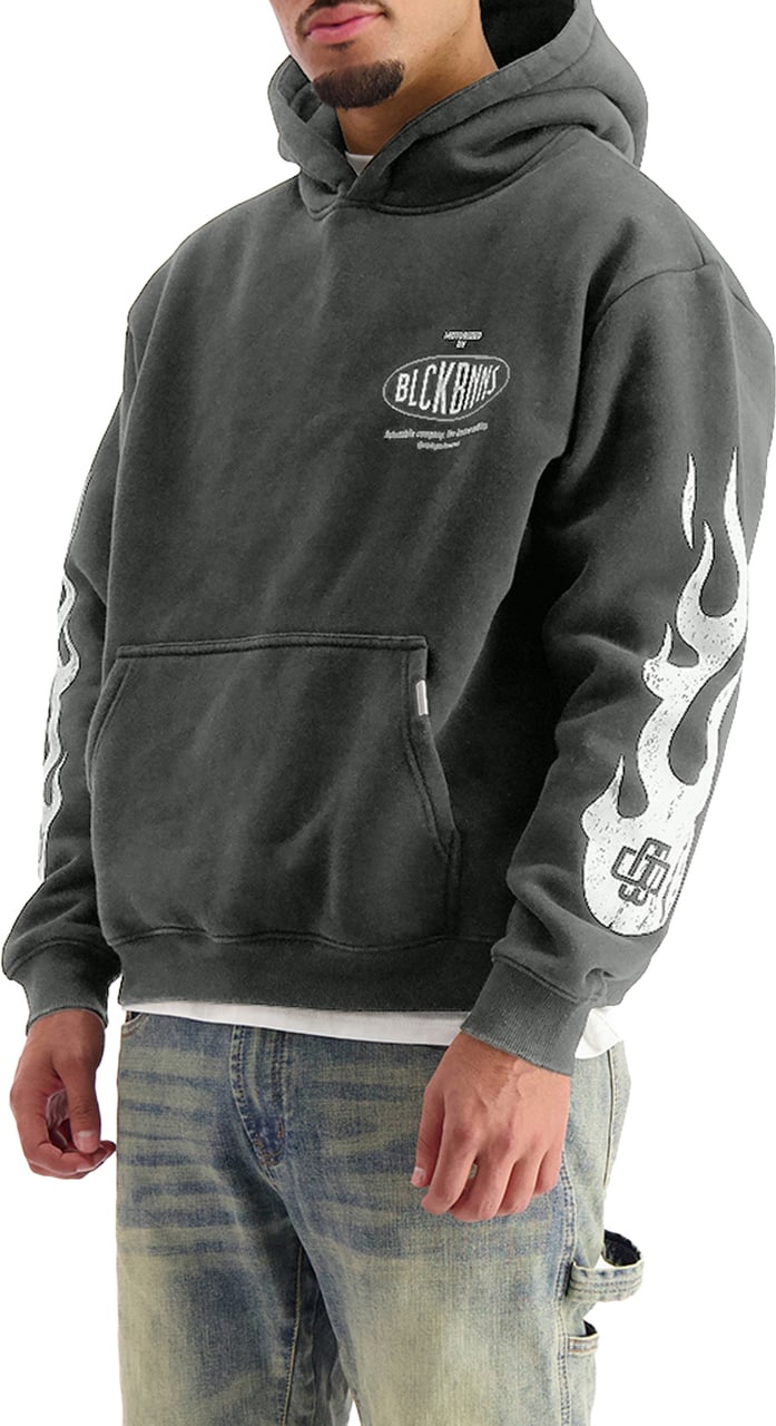 Black Bananas MONO FLAME HOODIE Zwart
