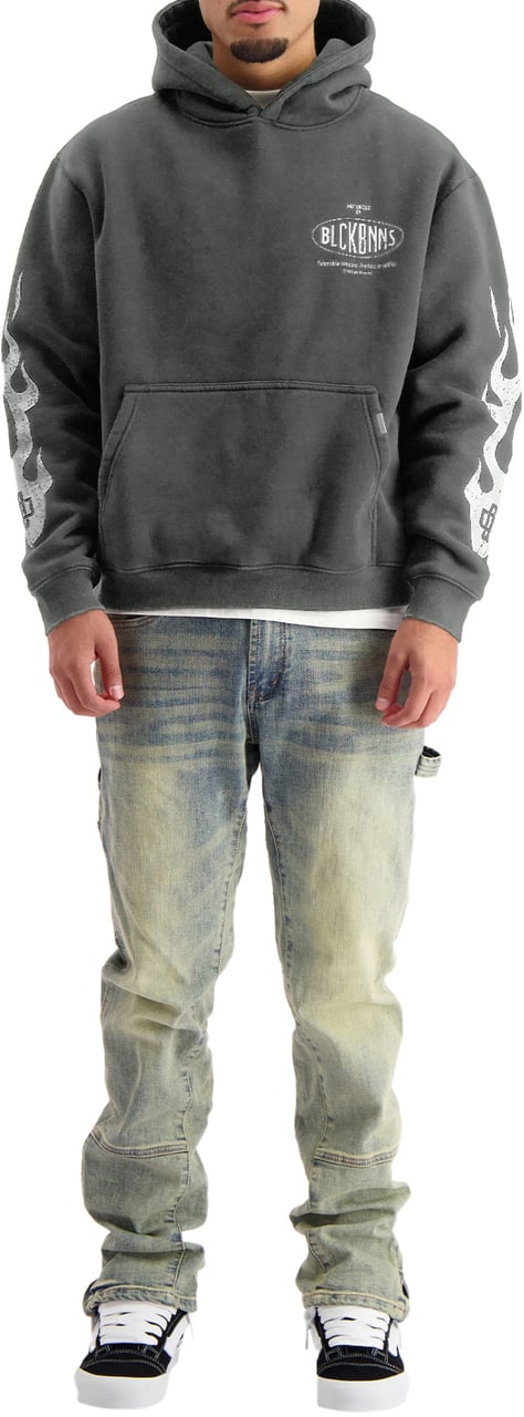 Black Bananas MONO FLAME HOODIE Zwart