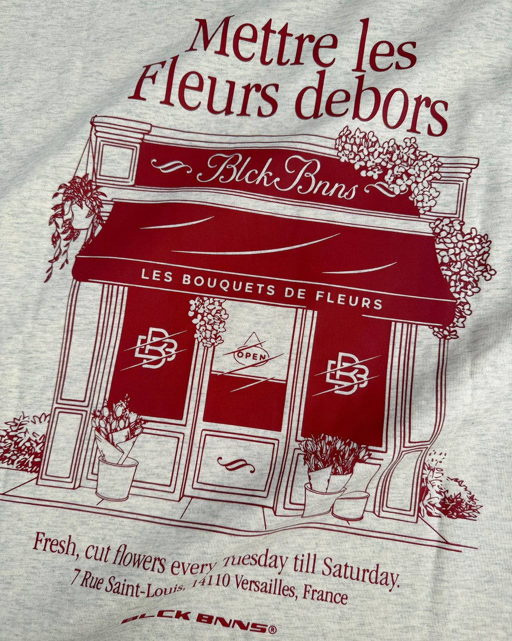 Black Bananas LES FLEURS T-SHIRT Beige