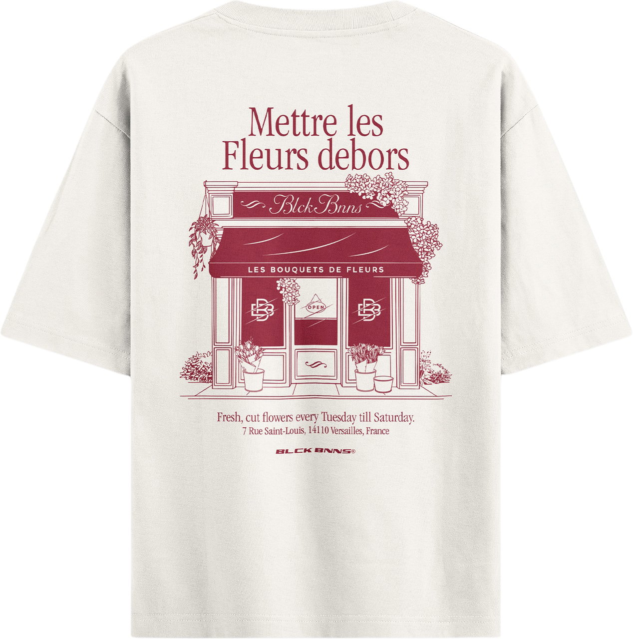Black Bananas LES FLEURS T-SHIRT Beige