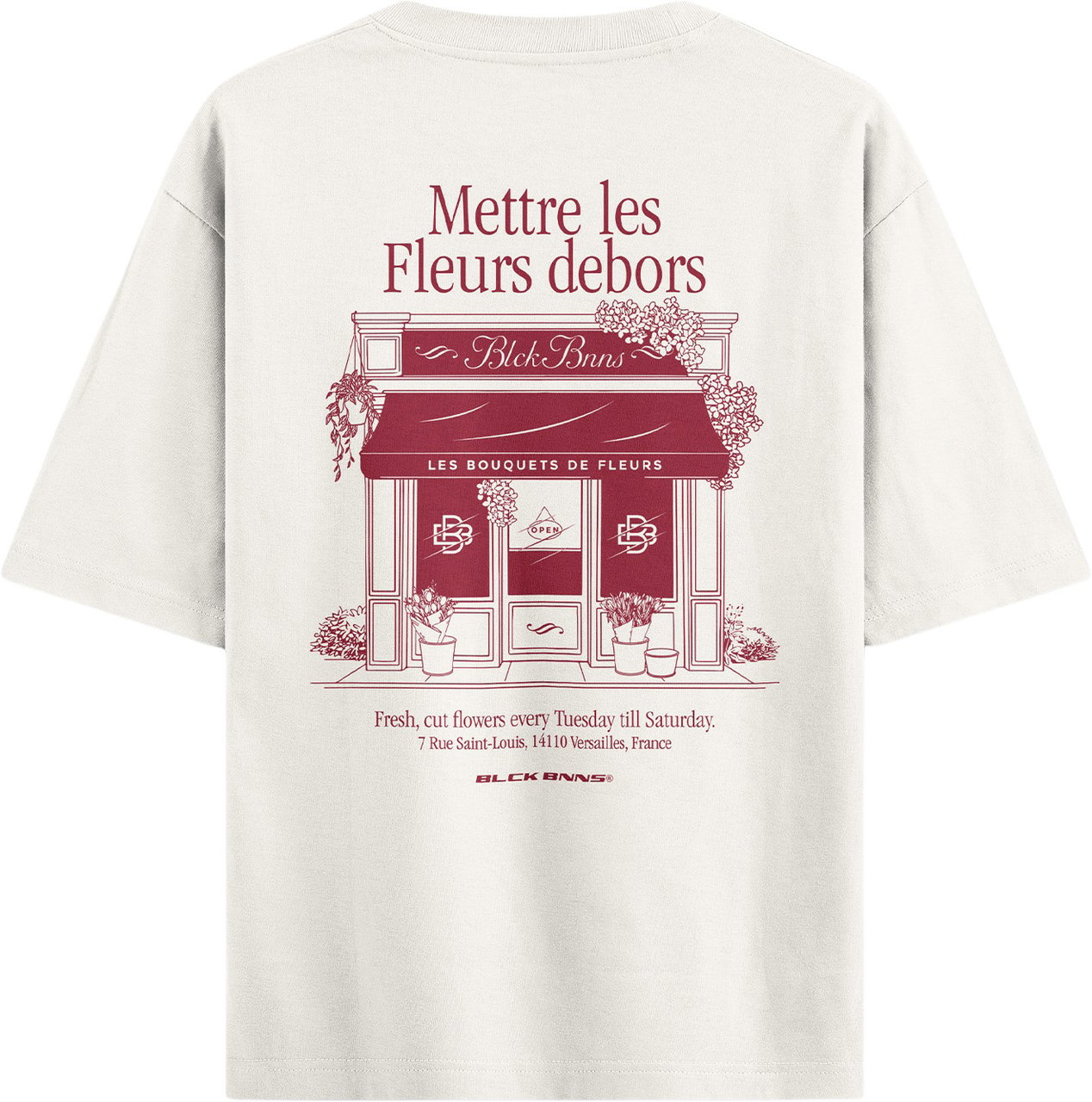 Black Bananas LES FLEURS T-SHIRT Beige