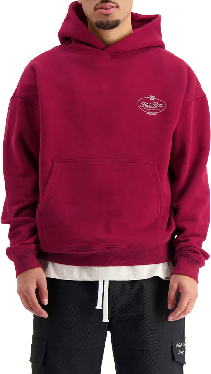Black Bananas LES FLEURS HOODIE Maroon