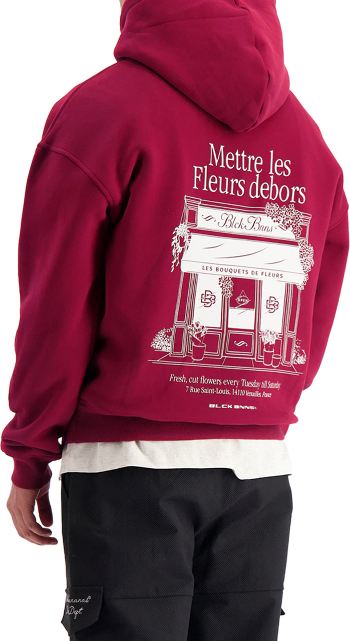 Black Bananas LES FLEURS HOODIE Maroon