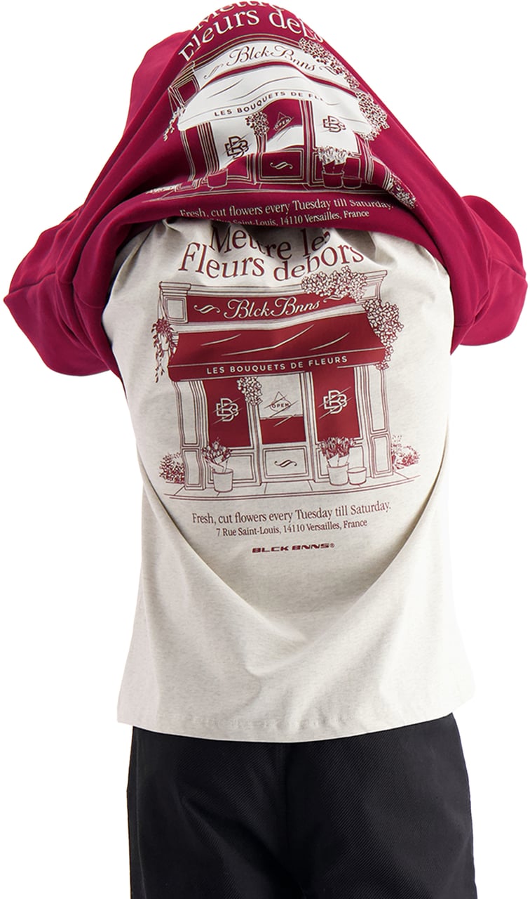 Black Bananas LES FLEURS HOODIE Maroon