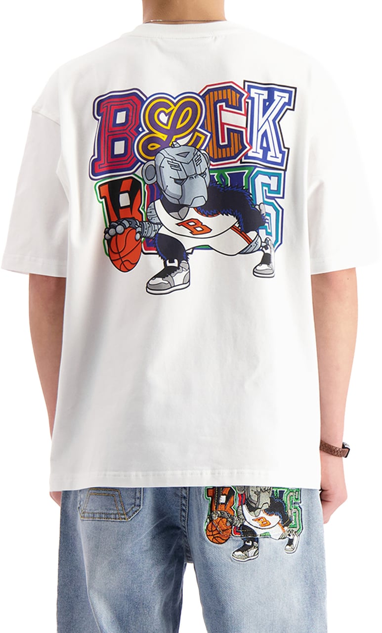Black Bananas KIDS DRIBBLE T-SHIRT Wit