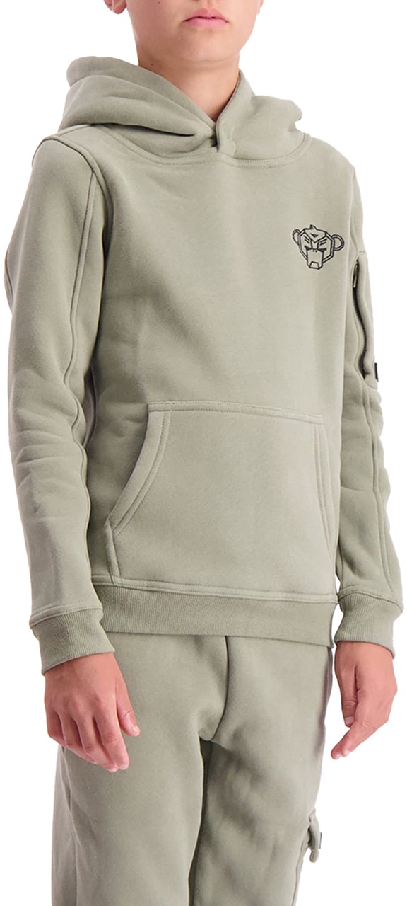 Black Bananas KIDS PLATE HOODIE Groen