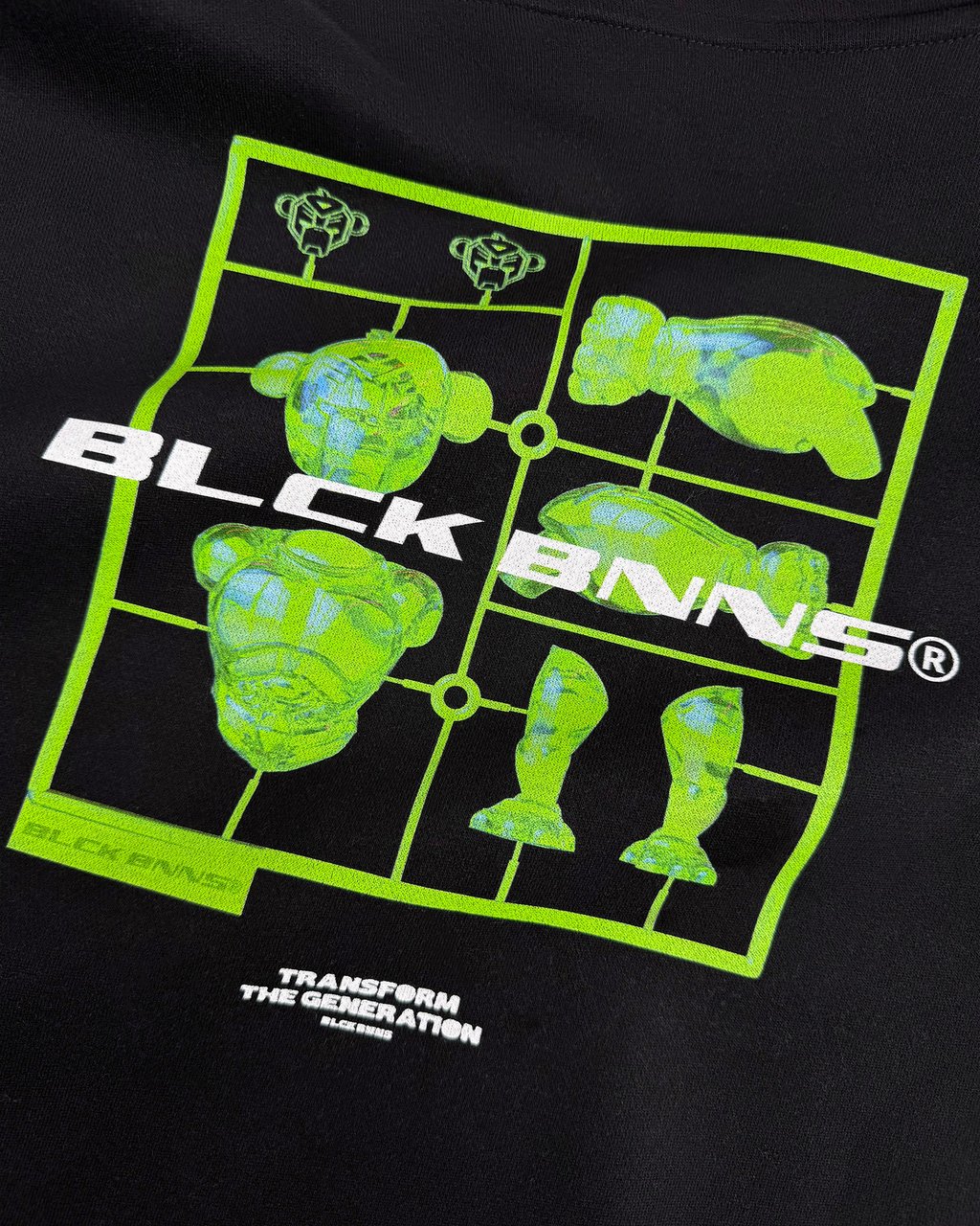 Black Bananas KIDS ACTION FIGURE HOODIE Zwart