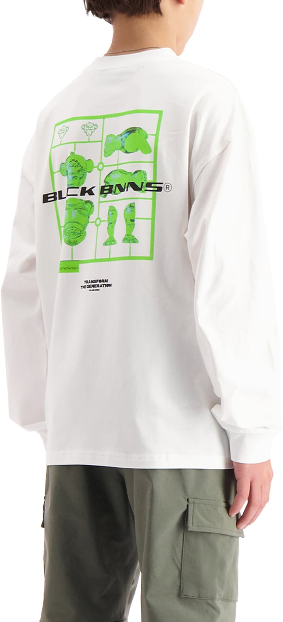 Black Bananas KIDS ACTION FIGURE LONGSLEEVE T-SHIRT Wit