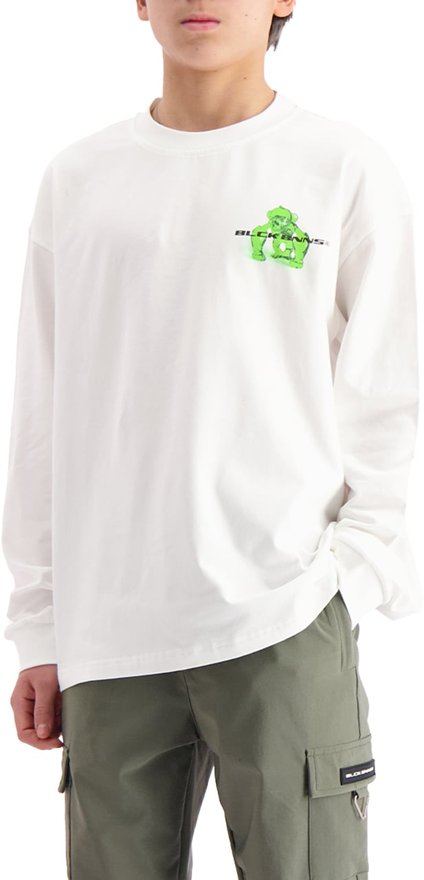 Black Bananas KIDS ACTION FIGURE LONGSLEEVE T-SHIRT Wit