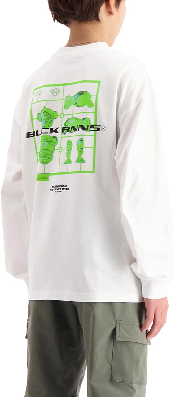 Black Bananas KIDS ACTION FIGURE LONGSLEEVE T-SHIRT Wit