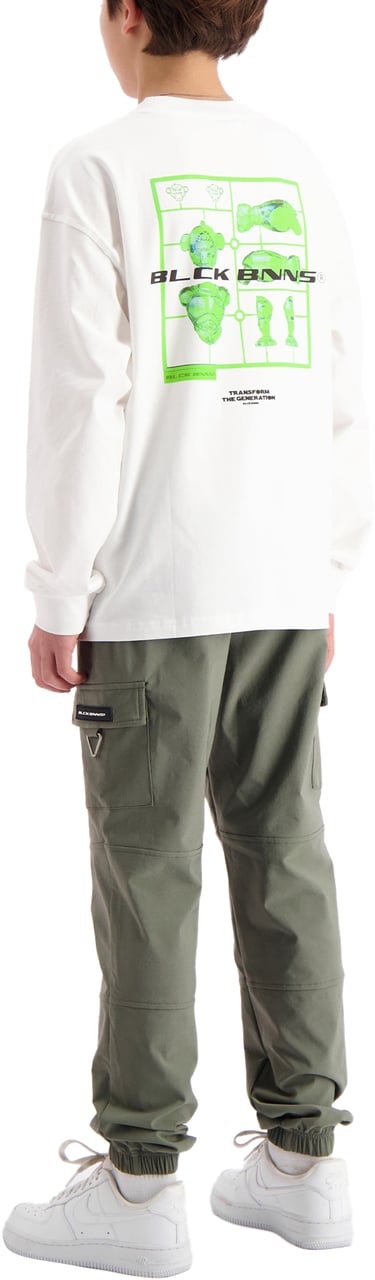 Black Bananas KIDS ACTION FIGURE LONGSLEEVE T-SHIRT Wit