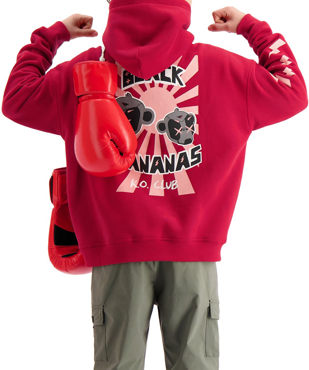 Black Bananas KIDS KO CLUB HOODIE Rood