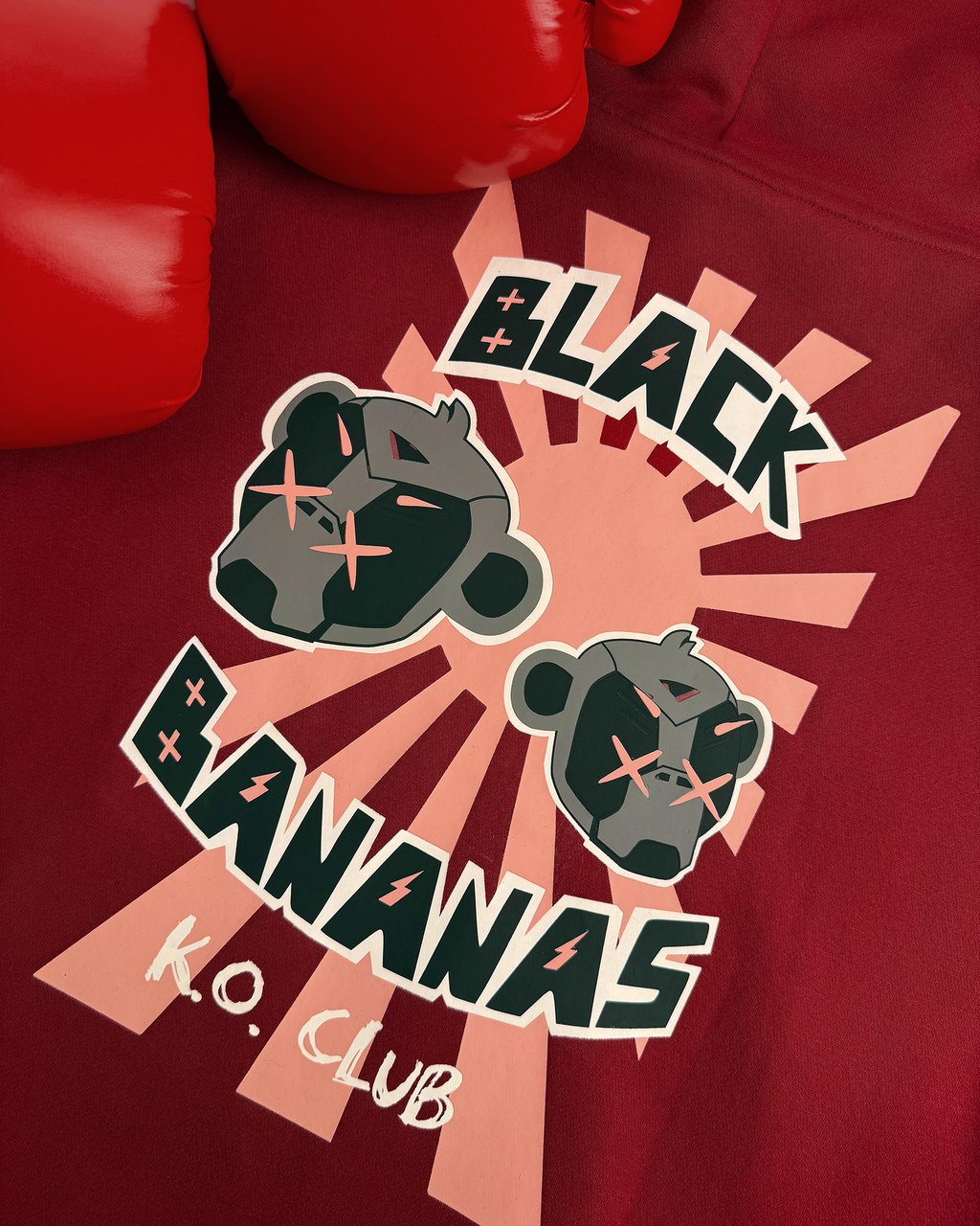 Black Bananas KIDS KO CLUB HOODIE Rood