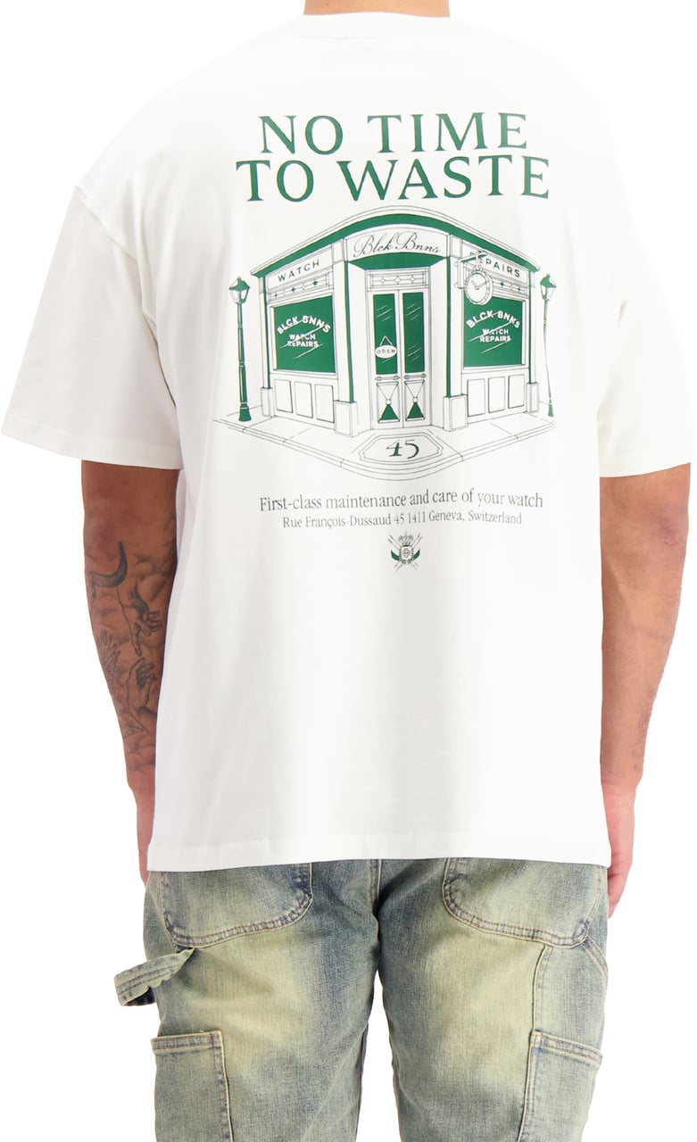 Black Bananas WATCH REPAIRS T-SHIRT Wit