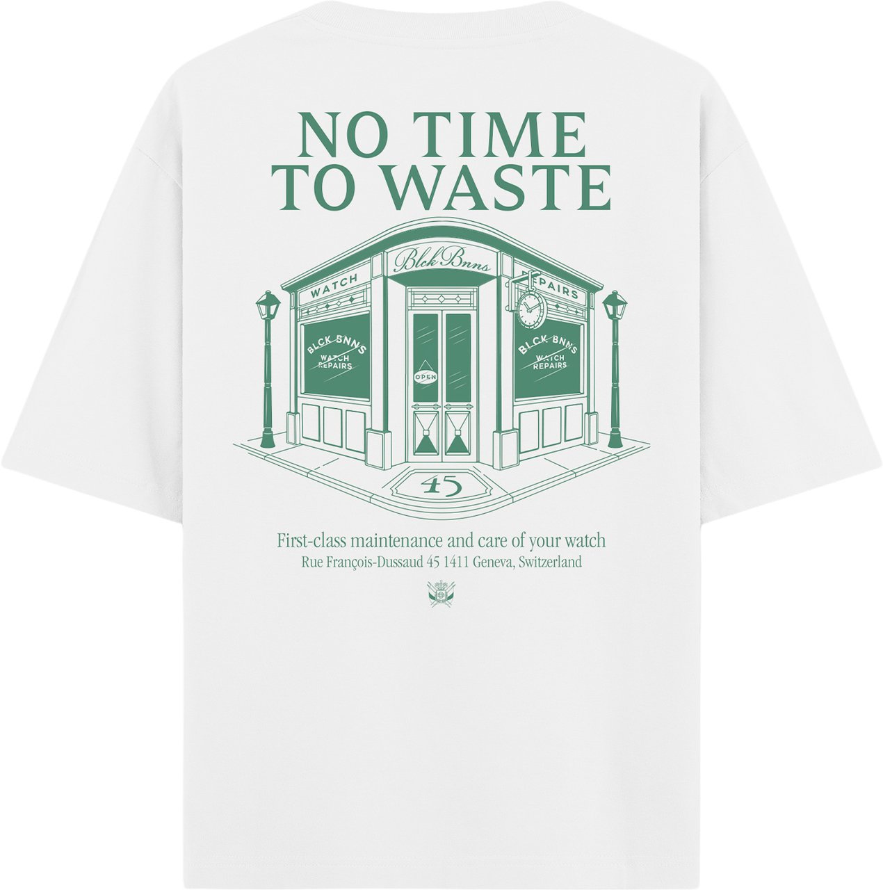 Black Bananas WATCH REPAIRS T-SHIRT Wit