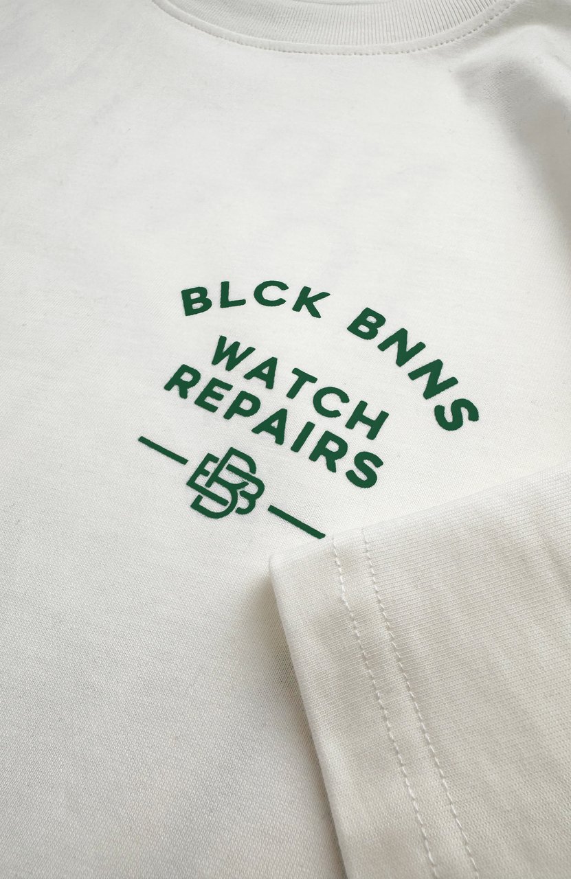 Black Bananas WATCH REPAIRS T-SHIRT Wit