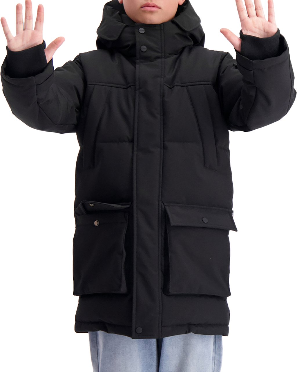 Black Bananas KIDS PLATE PARKA JACKET Zwart