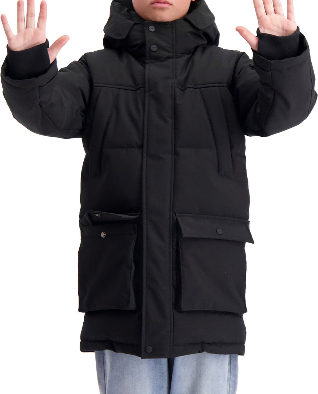 Black Bananas KIDS PLATE PARKA JACKET Zwart