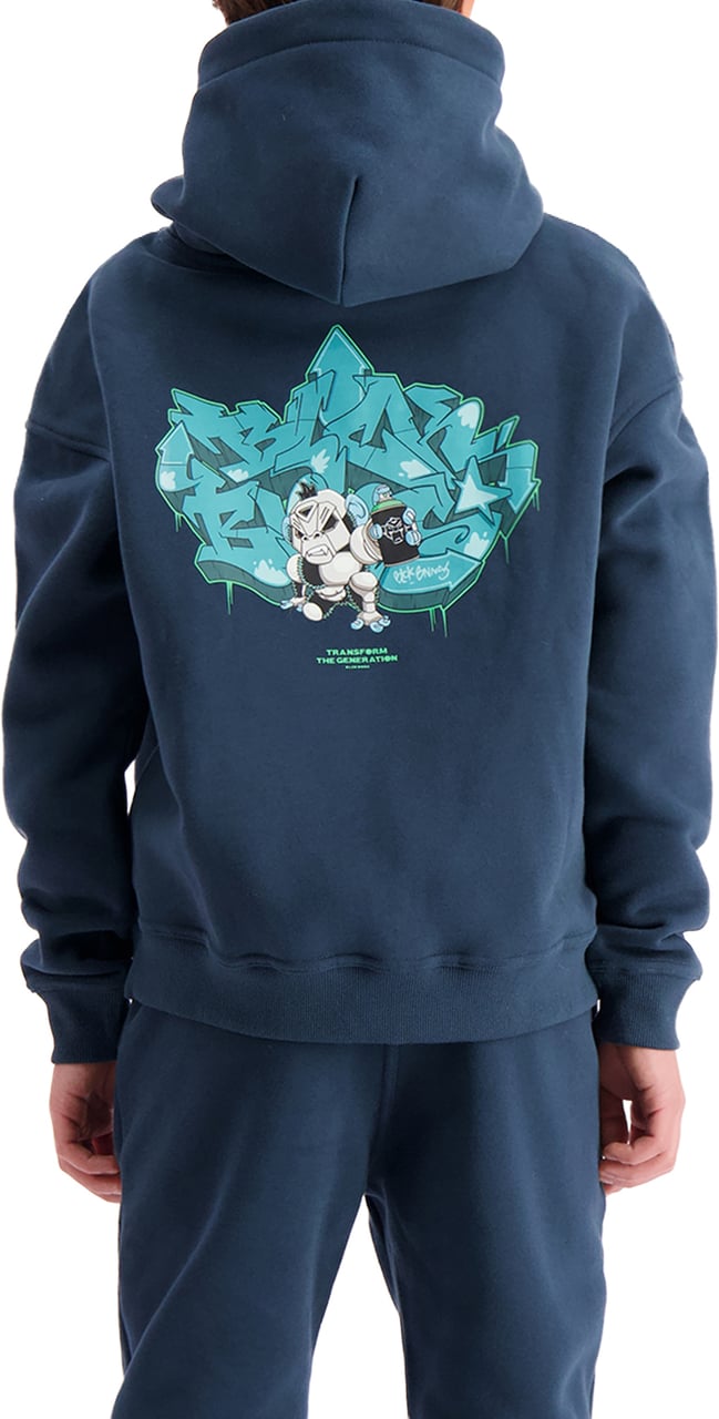 Black Bananas KIDS SPRAYED HOODIE Navy
