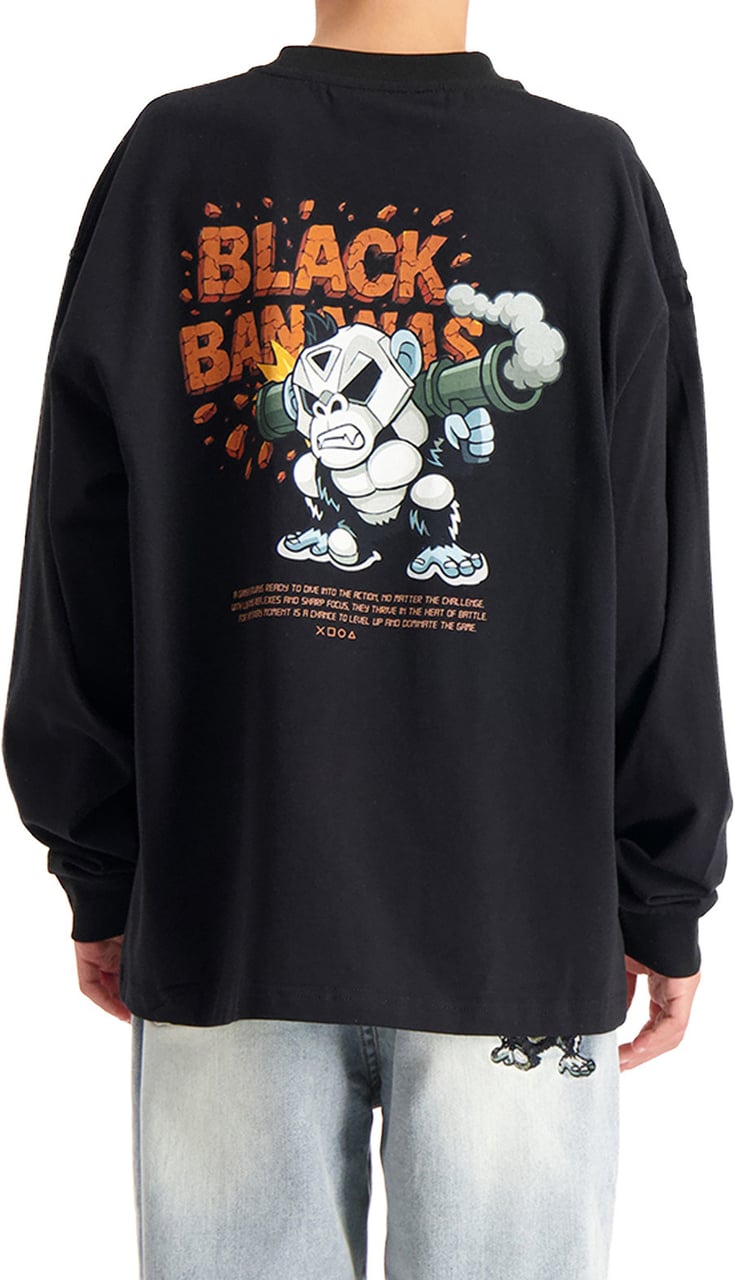 Black Bananas KIDS EXPLODE LONGSLEEVE Zwart